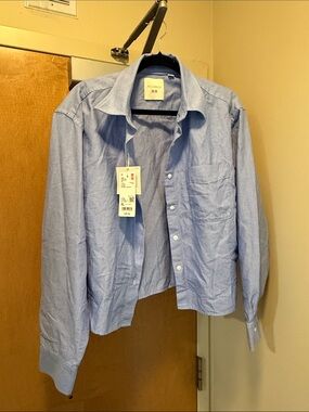 JW ANDERSON Pale Blue Lightweight Shirt Jacket
